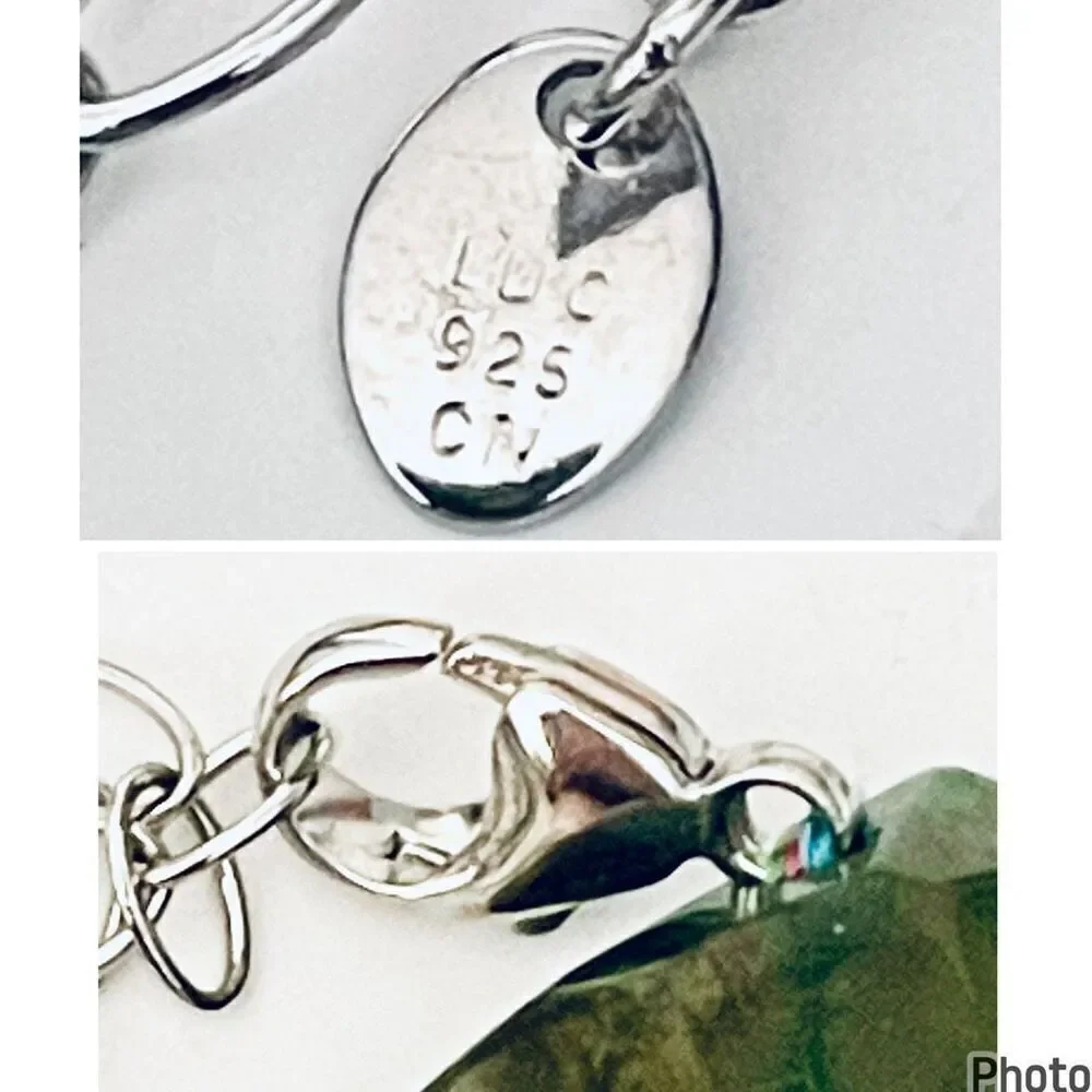 NWT Iris & Lily Gorgeous Colorful sterling silver genuine Agate gemstone Necklac
